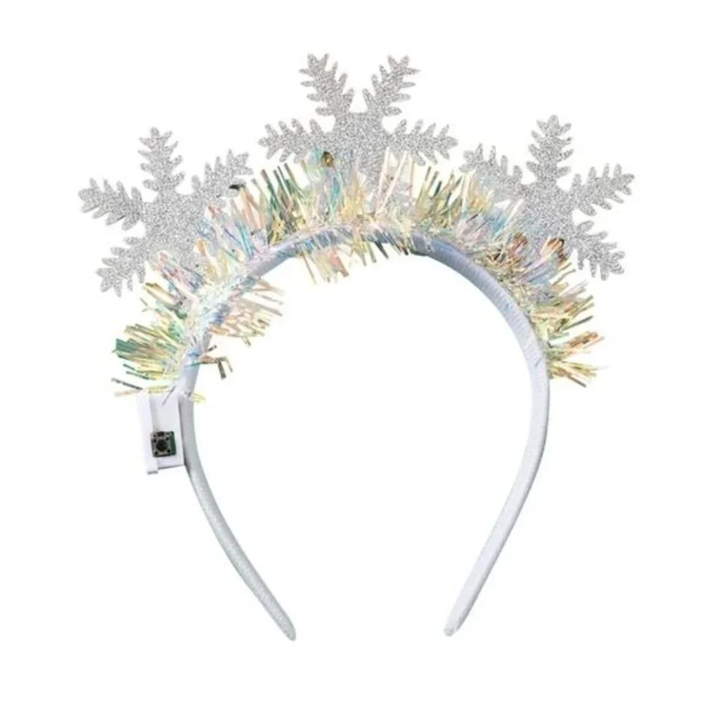 Headband Luminous Headband Christmas Tree Hair Ornaments With Lights Antlers Gli